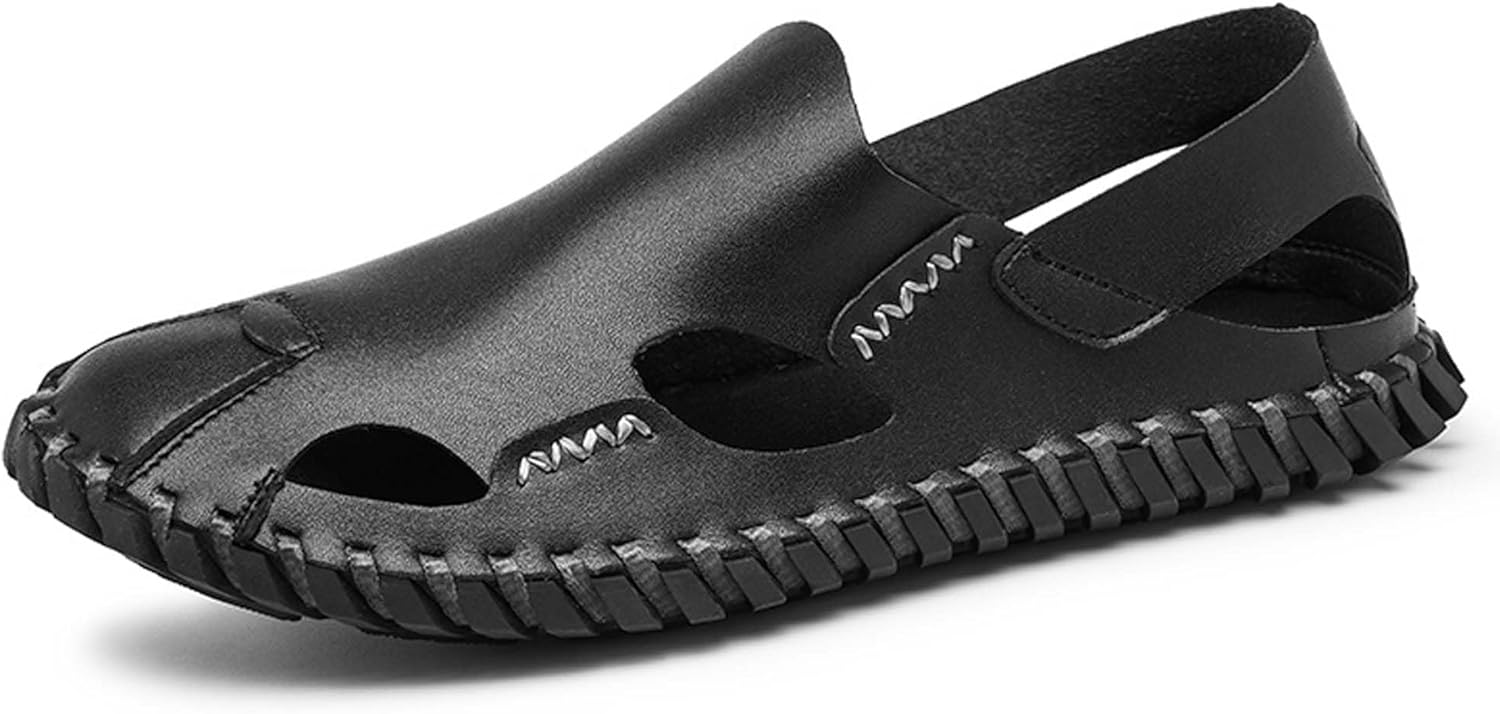 Мужские кожаные сандалии Vtiao, ручная работа, римские сандалии, мужские сандалии, деловые сандалии, повседневные удобные сандалии, мягкие и дышащие, противоскользящие и износостойкие, долговечные, черный
Мужские кожаные сандалии Vtiao, ручная работа, римские сандалии, мужские сандалии, деловые сандалии, повседневные удобные сандалии, мягкие и дышащие, противоскользящие и износостойкие, долговечные, черный