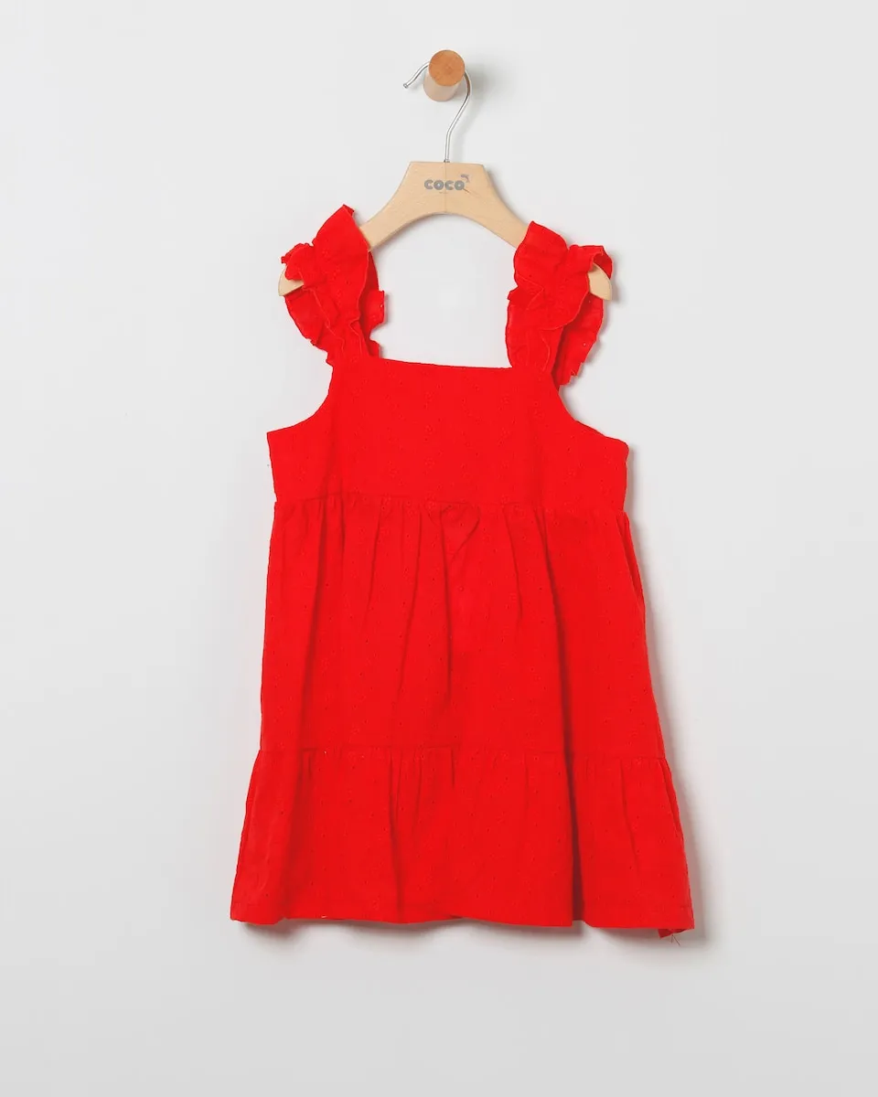 Платье для девочки без бретелек из вышитой ткани Coco Acqua, красный
Платье для девочки без бретелек из вышитой ткани Coco Acqua, красный