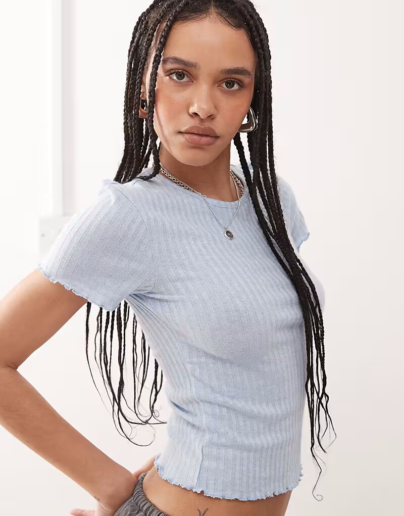 Детская футболка Noisy May с ребристым краем салата, светло-голубого цвета
Детская футболка Noisy May с ребристым краем салата, светло-голубого цвета