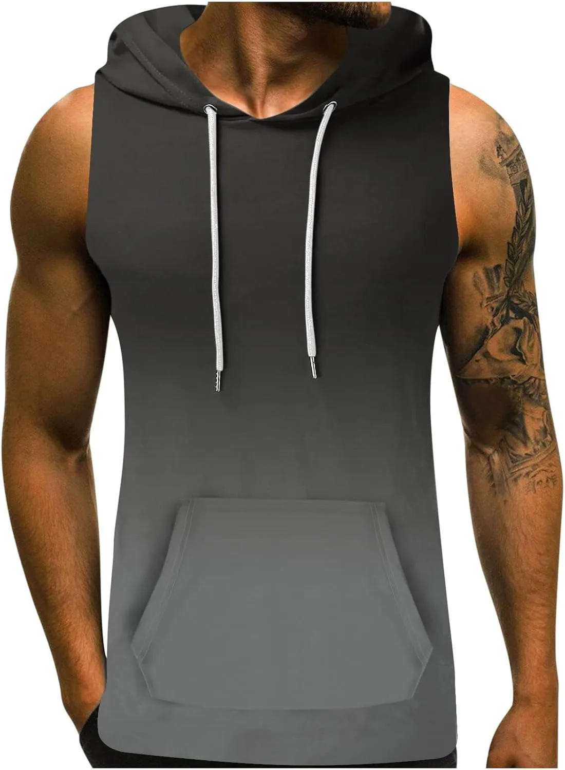 Мужской спортивный майка-худи без рукавов для тренировок YSERB
Мужской спортивный майка-худи без рукавов для тренировок YSERB