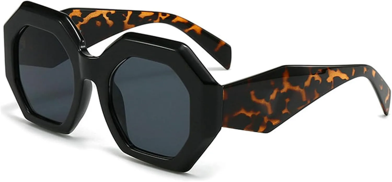 Солнцезащитные очки Helena Retro Oversized Hexagon для женщин, необычной формы, в стиле 90-х, винтажные, многоугольные, модные солнцезащитные очки для женщин, C2
Солнцезащитные очки Helena Retro Oversized Hexagon для женщин, необычной формы, в стиле 90-х, винтажные, многоугольные, модные солнцезащитные очки для женщин, C2