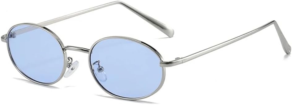 Женские солнцезащитные очки в маленькой овальной металлической оправе с защитой от УФ-излучения UV400, мужские в стиле панк, для занятий спортом на открытом воздухе, бега и путешествий UYPTK, Silver Blue
Женские солнцезащитные очки в маленькой овальной металлической оправе с защитой от УФ-излучения UV400, мужские в стиле панк, для занятий спортом на открытом воздухе, бега и путешествий UYPTK, Silver Blue