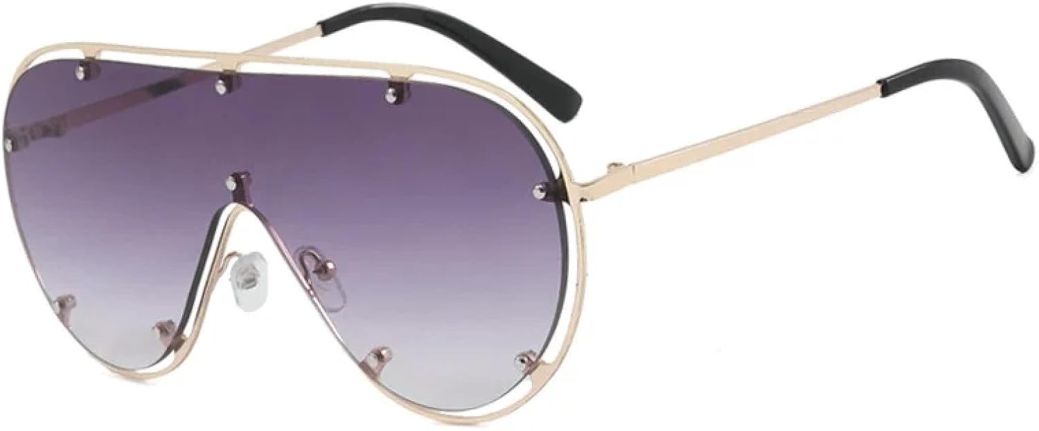 Модные солнцезащитные очки большого размера для женщин в стиле ретро, конфетных цветов, с защитой от УФ-излучения UV400, для мужчин, для занятий спортом на открытом воздухе TKKTLLT, Gold-gray
Модные солнцезащитные очки большого размера для женщин в стиле ретро, конфетных цветов, с защитой от УФ-излучения UV400, для мужчин, для занятий спортом на открытом воздухе TKKTLLT, Gold-gray