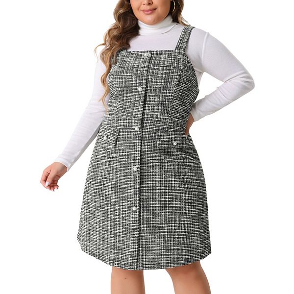 Платье-комбинезон с подтяжками для женщин Plus size, высокая талия, твид, однобортное Agnes Orinda, Black
Платье-комбинезон с подтяжками для женщин Plus size, высокая талия, твид, однобортное Agnes Orinda, Black