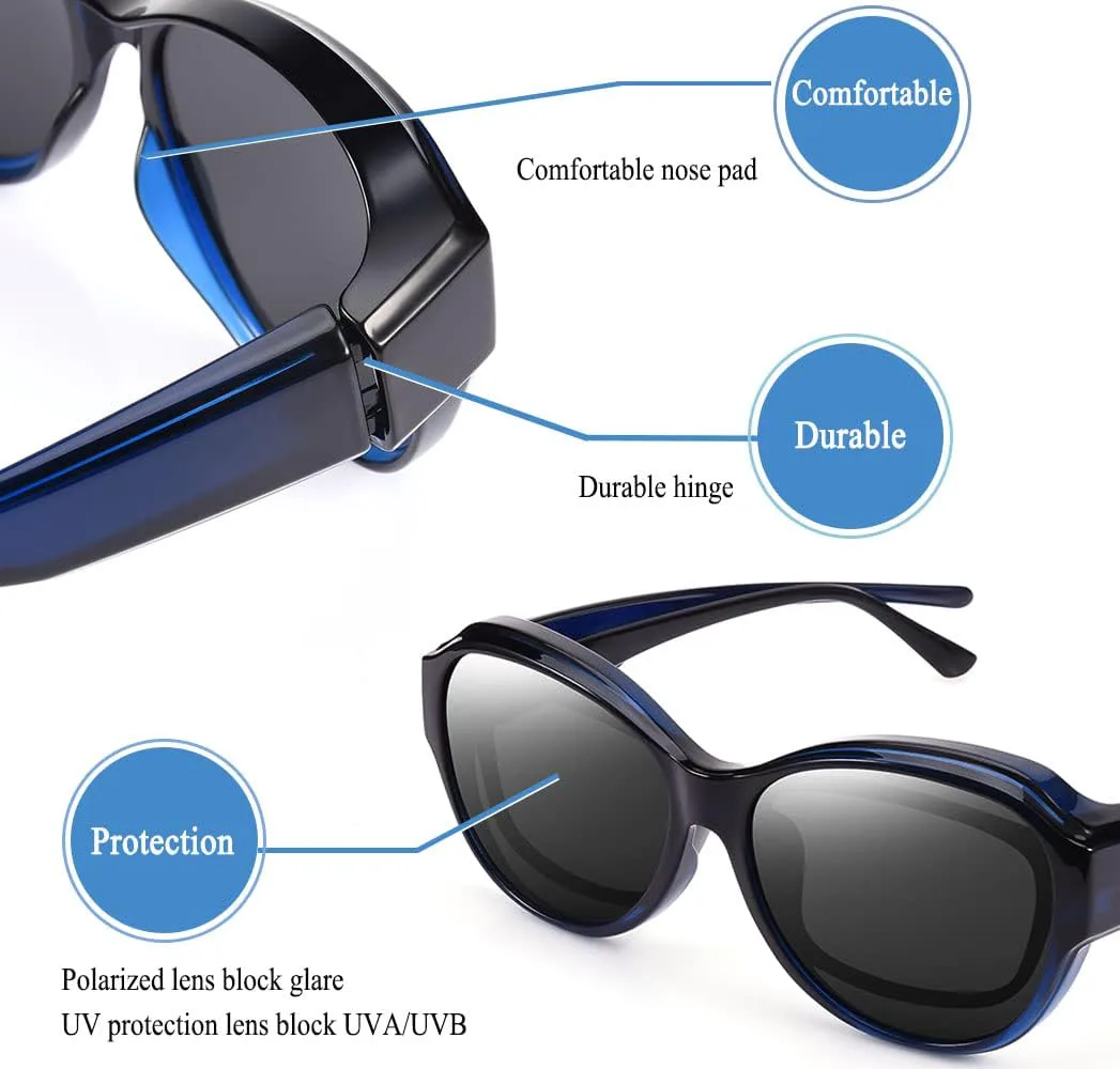 Поляризованные солнцезащитные очки Br'Guras увеличенного размера с обтекаемой формой, надеваемые поверх солнцезащитных очков, для женщин и мужчин, Gradient Dark Blue
Поляризованные солнцезащитные очки Br'Guras увеличенного размера с обтекаемой формой, надеваемые поверх солнцезащитных очков, для женщин и мужчин, Gradient Dark Blue