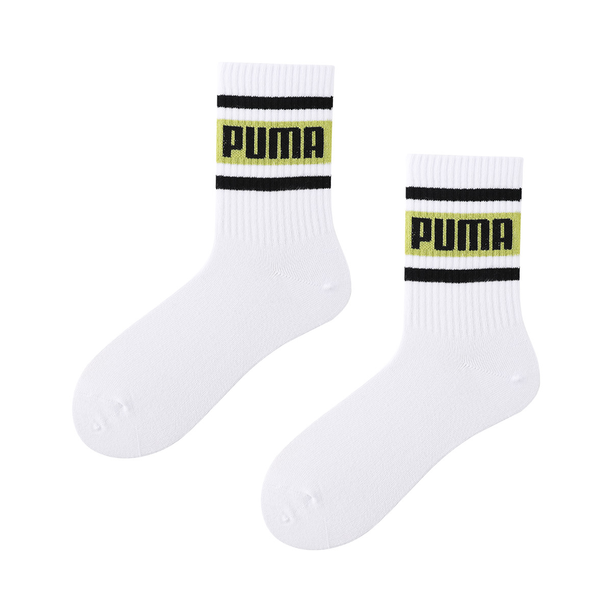 PUMA Носочки до колена Unisex белые и желтые
PUMA Носочки до колена Unisex белые и желтые