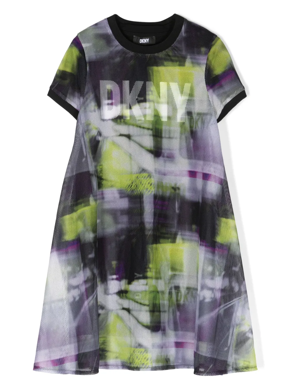 Платье с сетчатым верхом и логотипом Dkny Kids, зеленый
Платье с сетчатым верхом и логотипом Dkny Kids, зеленый
