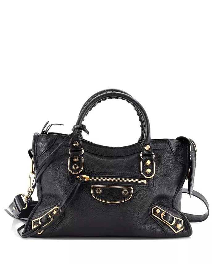 Маленькая городская классическая сумка с металлическим краем из кожи Pre-Owned Balenciaga, черный
Маленькая городская классическая сумка с металлическим краем из кожи Pre-Owned Balenciaga, черный