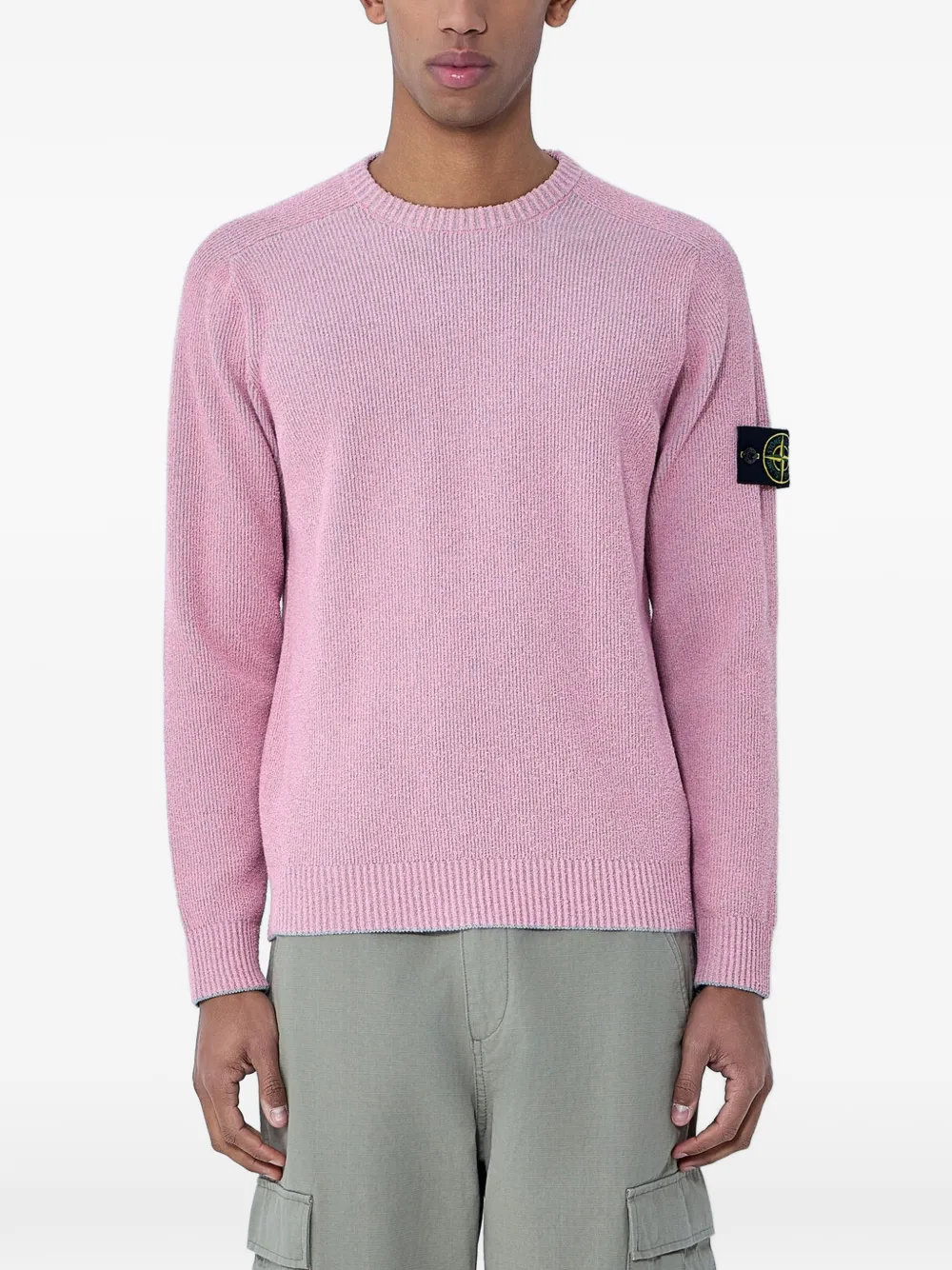 Кофта из тонкого трикотажа в рубчик Stone Island, розовый
Кофта из тонкого трикотажа в рубчик Stone Island, розовый