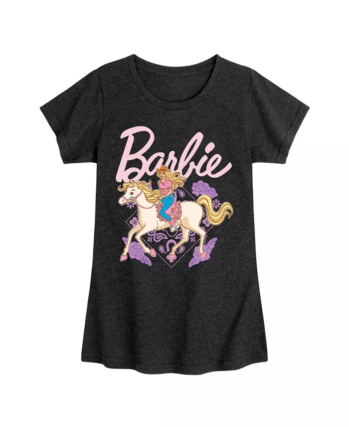 Футболка с коротким рукавом для девочек с принтом "Ковбой и лошадь" Big Girls Barbie, черный
Футболка с коротким рукавом для девочек с принтом "Ковбой и лошадь" Big Girls Barbie, черный
