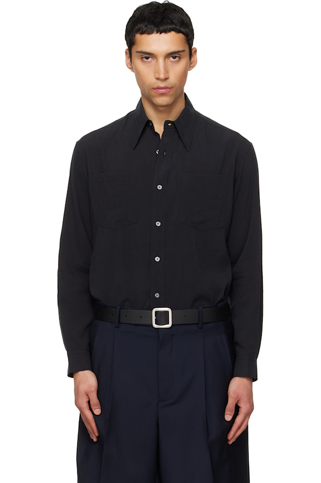 Рубашка из шелкового крепа Tonywack, черный
Рубашка из шелкового крепа Tonywack, черный