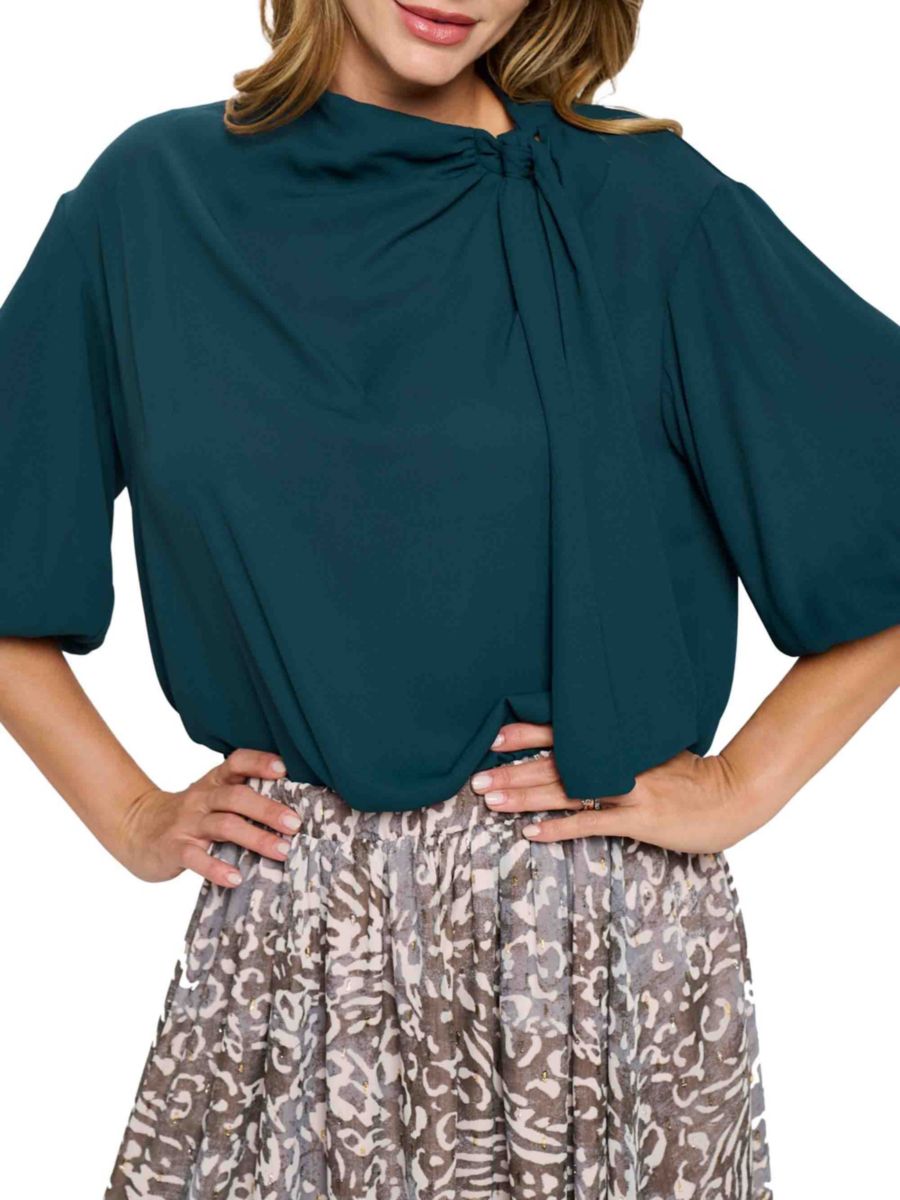 Прозрачная блузка с шарфом на шее Renee C., цвет Hunter Green
Прозрачная блузка с шарфом на шее Renee C., цвет Hunter Green