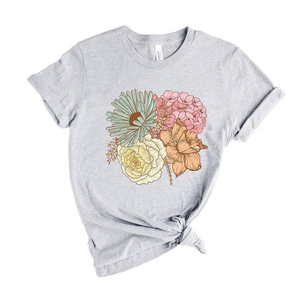 Футболка с короткими рукавами и рисунком «Красочный букет цветов» Simply Sage Market, цвет Heather Grey
Футболка с короткими рукавами и рисунком «Красочный букет цветов» Simply Sage Market, цвет Heather Grey