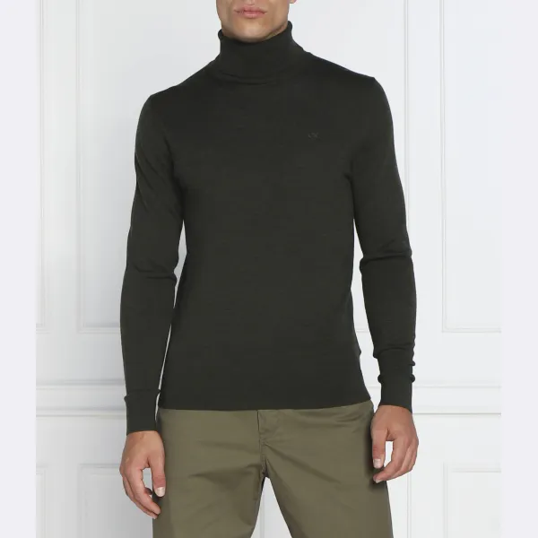 Шерстяная водолазка приталенного кроя Calvin Klein, хаки
Шерстяная водолазка приталенного кроя Calvin Klein, хаки