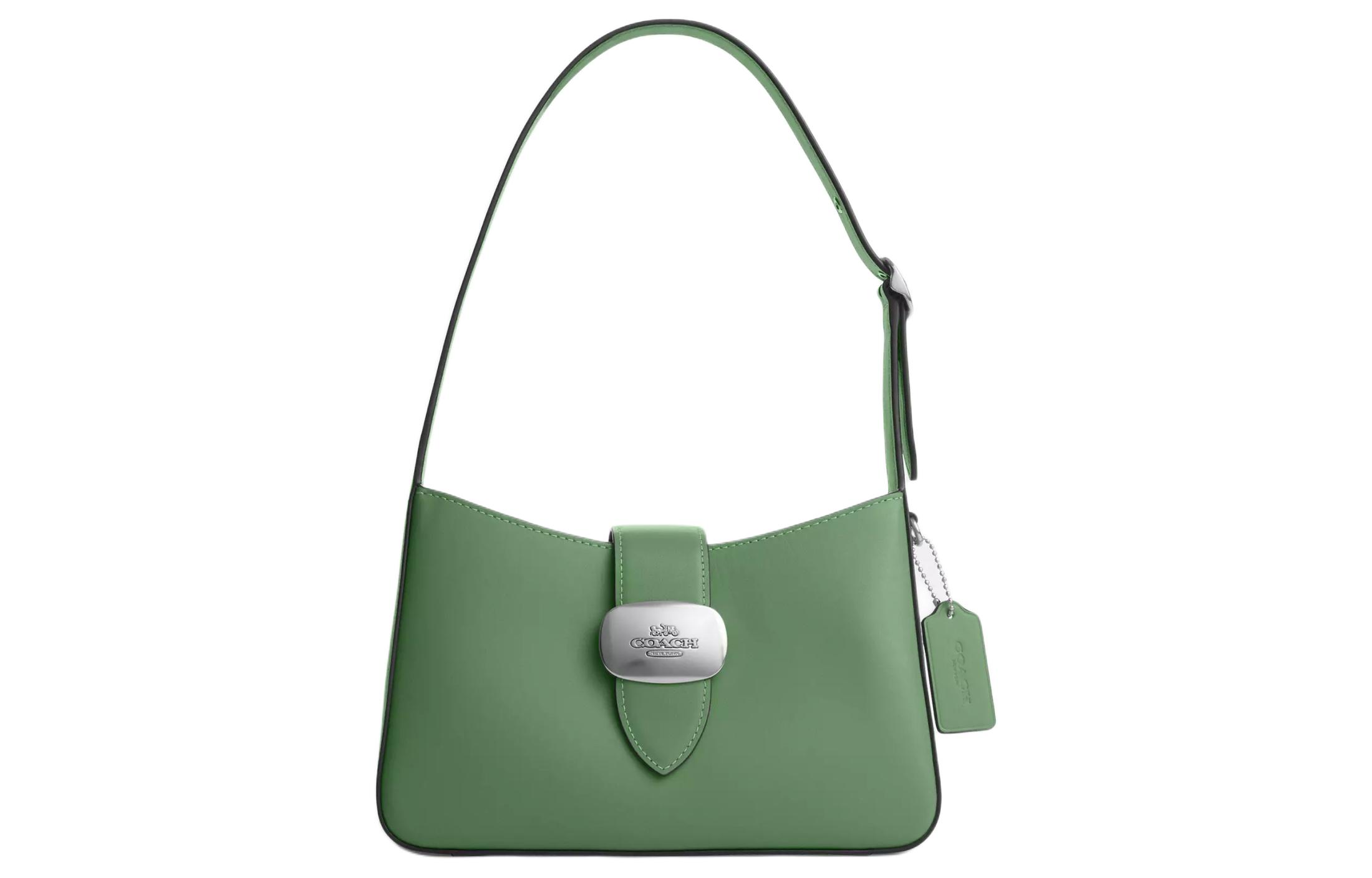 Eliza Refined Calfskin Handbag, Shoulder Bag Medium Women's Silver & Light Green COACH, Set (Bag+Dust Bag)
Eliza Refined Calfskin Handbag, Shoulder Bag Medium Women's Silver & Light Green COACH, Set (Bag+Dust Bag)