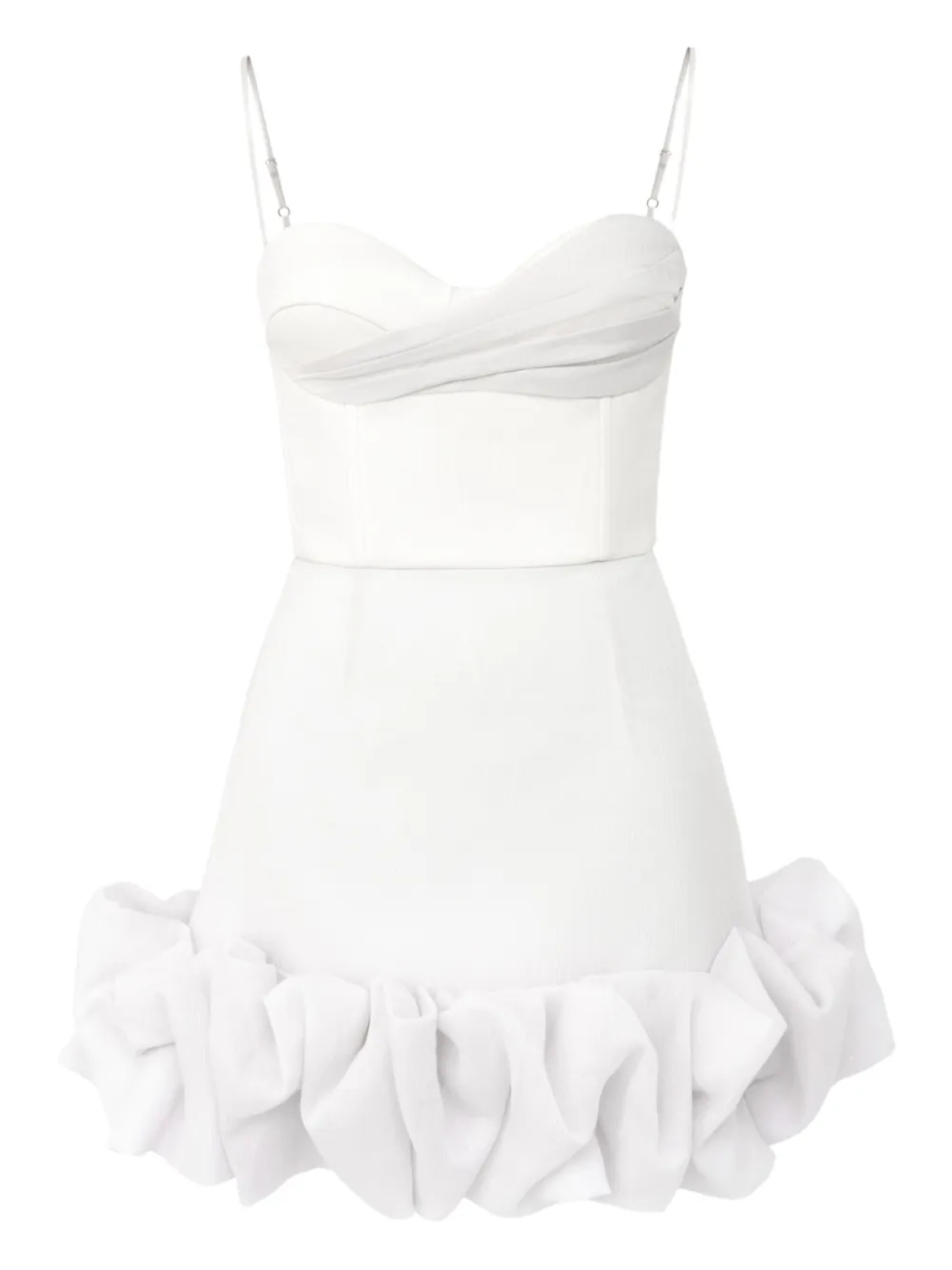 POST MERIDIEM платье мини с оборками, белый
POST MERIDIEM платье мини с оборками, белый