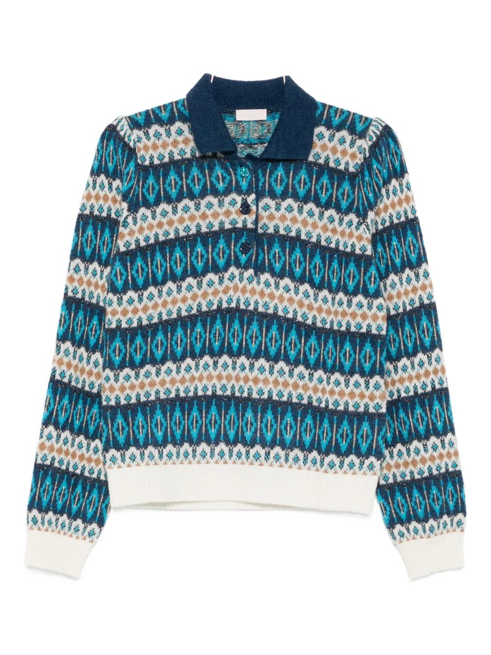 Узорчатое поло с воротником Liu Jo, синий
Узорчатое поло с воротником Liu Jo, синий