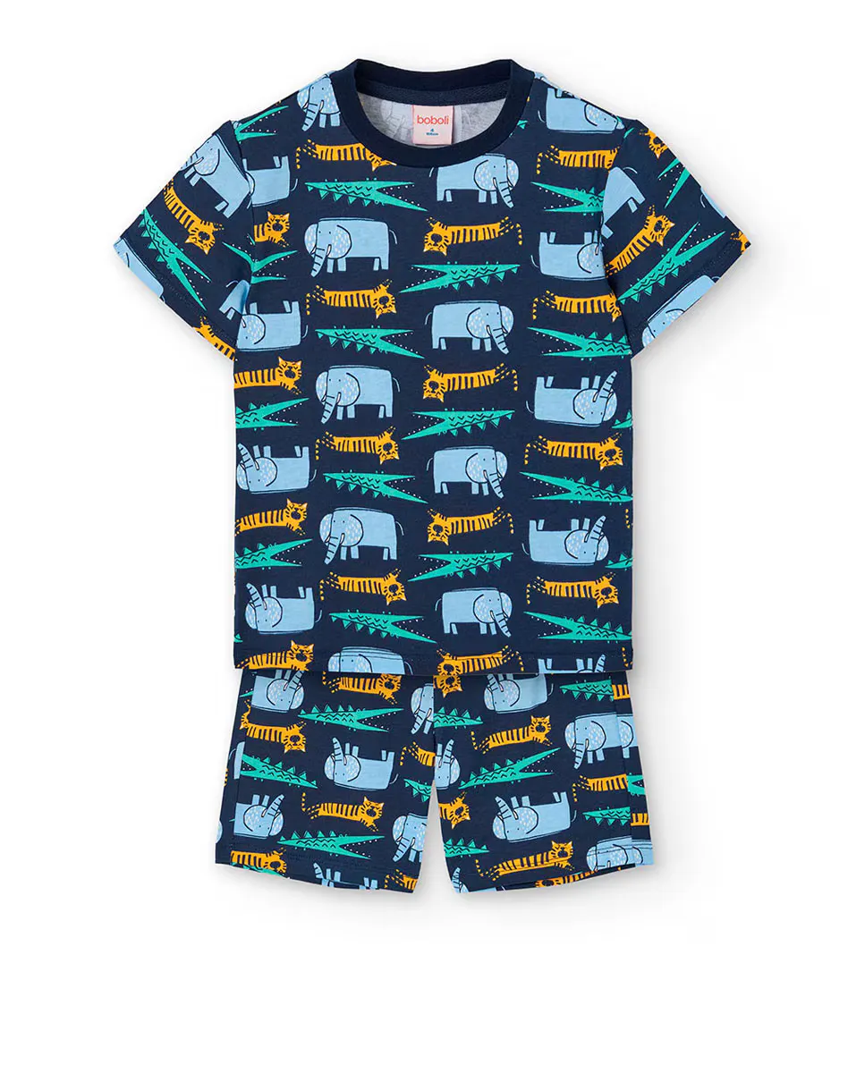 Короткая пижама для мальчика с фантазийным принтом Boboli, тёмно-синий
Короткая пижама для мальчика с фантазийным принтом Boboli, тёмно-синий