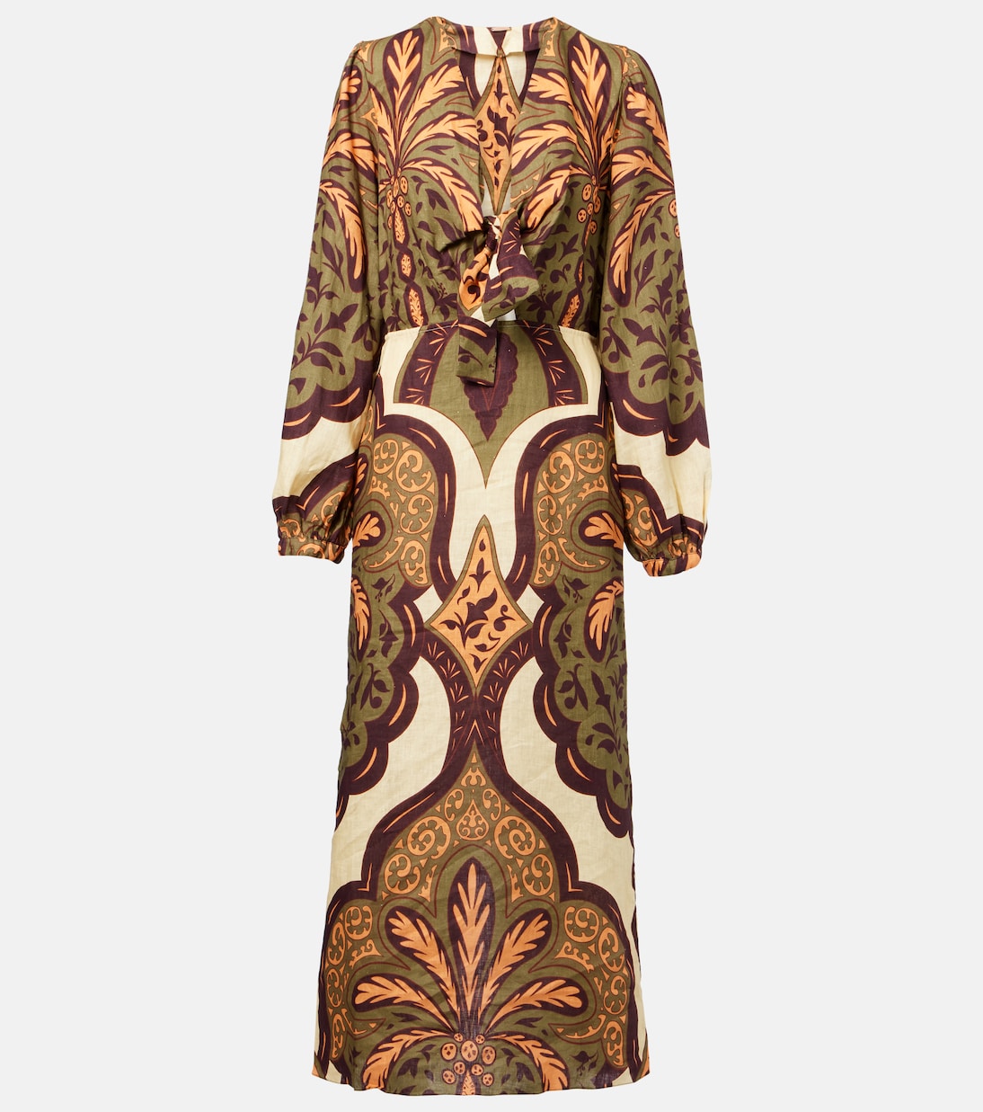 Платье миди из льна с принтом Across Paradise Johanna Ortiz, Palma Sevillana Ecru/Olve/Slmon
Платье миди из льна с принтом Across Paradise Johanna Ortiz, Palma Sevillana Ecru/Olve/Slmon