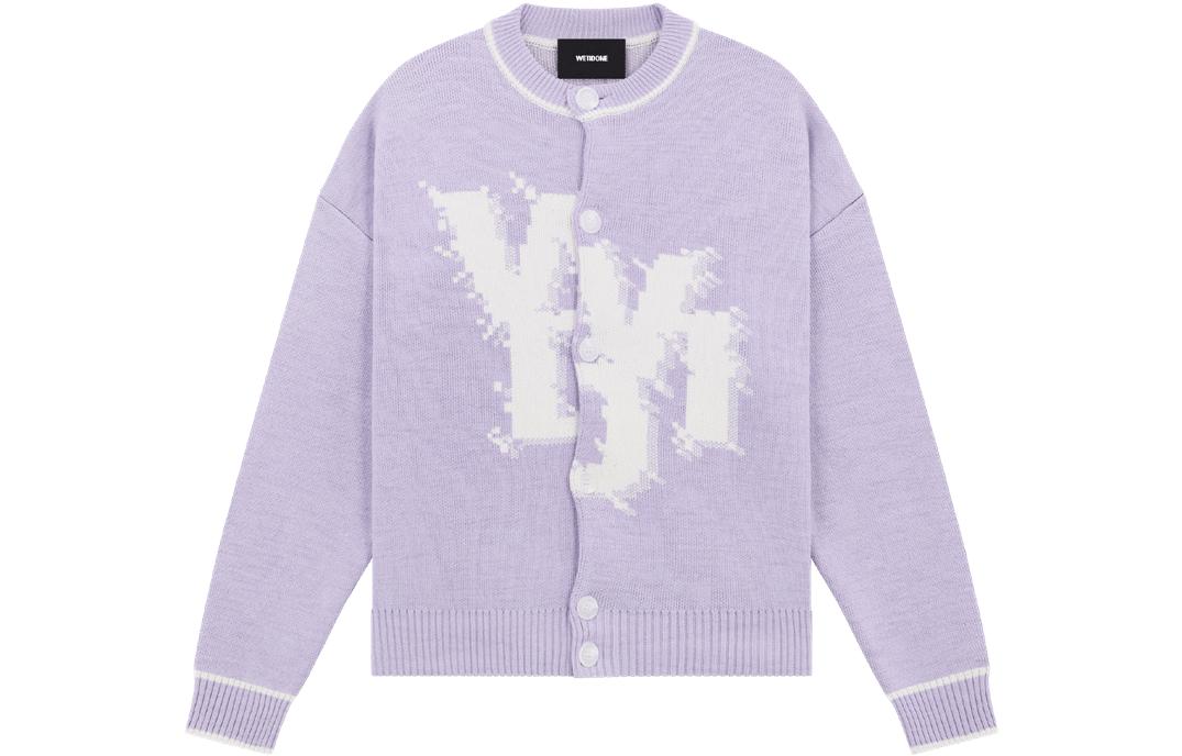 Кардиган с принтом логотипа на пуговицах WE11DONE, лавандовый цвет
Кардиган с принтом логотипа на пуговицах WE11DONE, лавандовый цвет