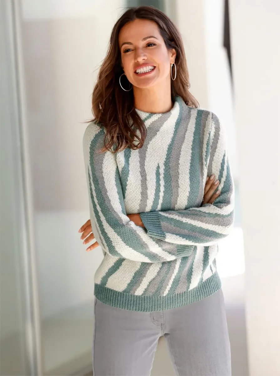 Вдохновение Вязаный свитер "Пуловер" Inspirationen, цвет Jade-Champagner-Gemustert
Вдохновение Вязаный свитер "Пуловер" Inspirationen, цвет Jade-Champagner-Gemustert