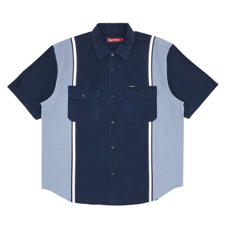 Рубашка Supreme Reflective Stripe Short-Sleeve Work Shirt, Navy
Рубашка Supreme Reflective Stripe Short-Sleeve Work Shirt, Navy