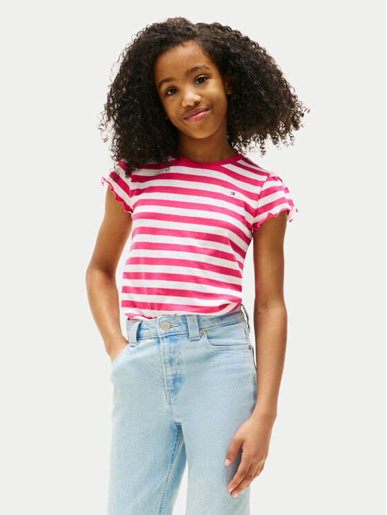 Футболка regular fit Essential KG0KG08744 Tommy Hilfiger, розовый 
Футболка regular fit Essential KG0KG08744 Tommy Hilfiger, розовый