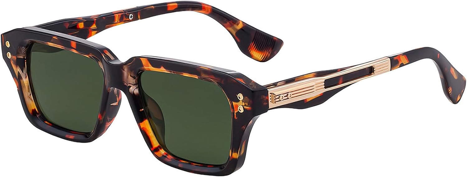 Солнцезащитные очки AIEYEZO прямоугольной формы для мужчин и женщин, модные солнцезащитные очки в квадратной оправе, ретро-дизайнерские очки в стиле 90-х, Tortoise/Green
Солнцезащитные очки AIEYEZO прямоугольной формы для мужчин и женщин, модные солнцезащитные очки в квадратной оправе, ретро-дизайнерские очки в стиле 90-х, Tortoise/Green