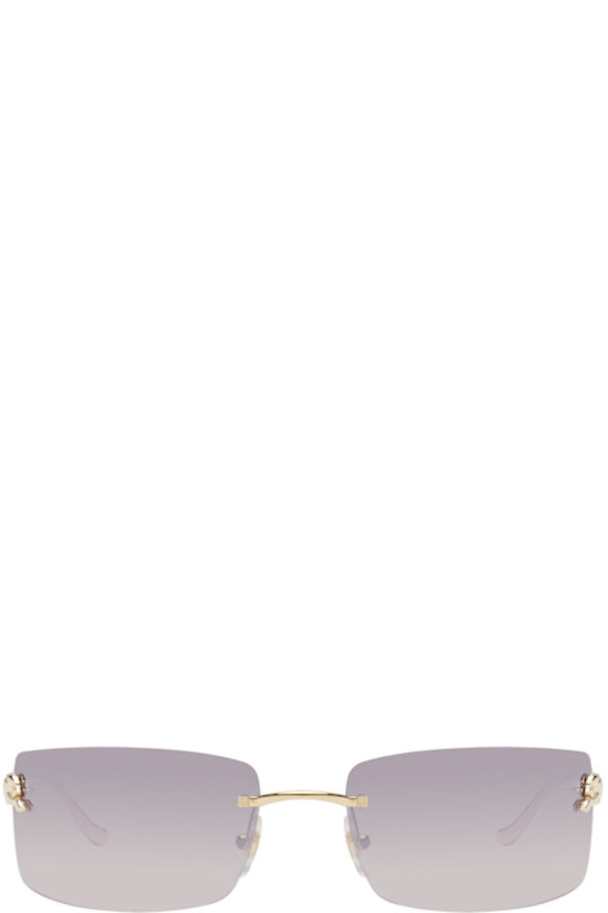 Золотистые прямоугольные металлические солнцезащитные очки Panthère de Cartier
Золотистые прямоугольные металлические солнцезащитные очки Panthère de Cartier