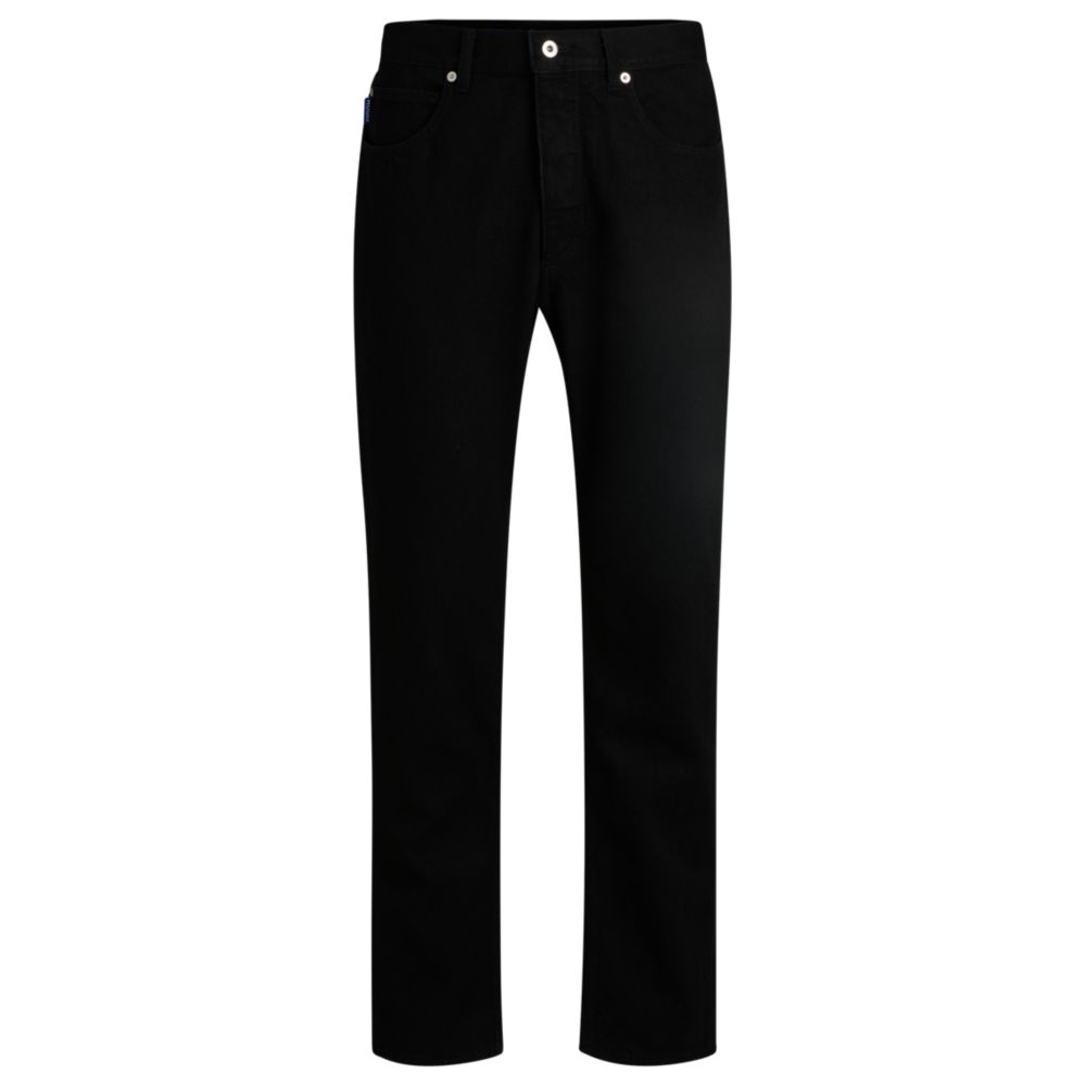 Джинсы прямого кроя из черного денима, промытого методом стирки HUGO
Джинсы прямого кроя из черного денима, промытого методом стирки HUGO