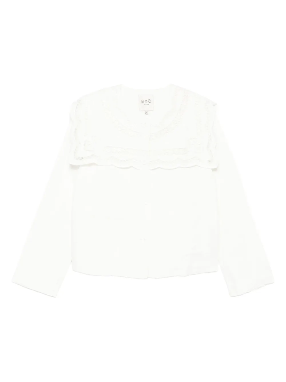 Жакет из льна и хлопка с кружевной отделкой Sea, белый
Жакет из льна и хлопка с кружевной отделкой Sea, белый