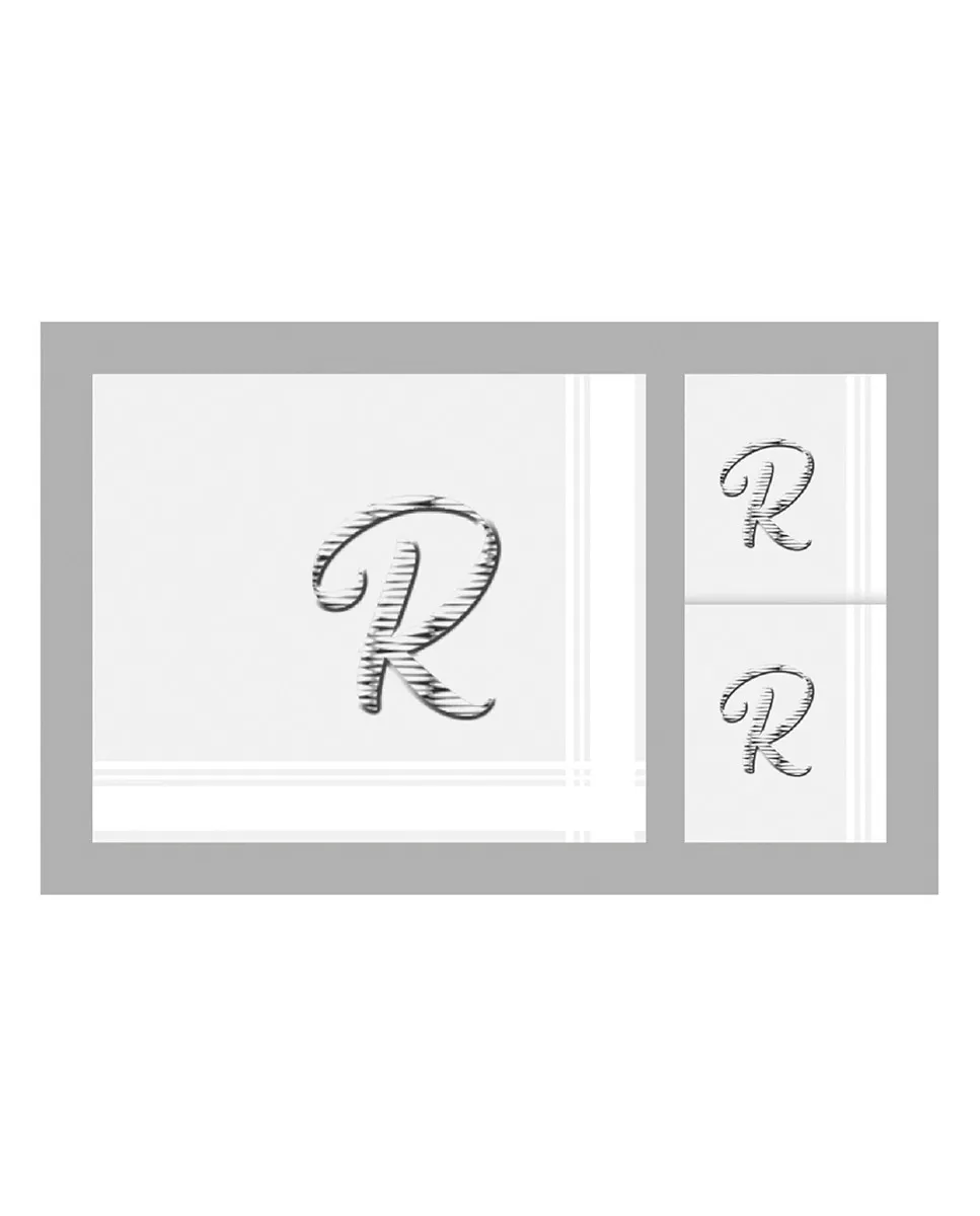 Футляр из 3 мужских хлопковых носовых платков с инициалами Guasch
Футляр из 3 мужских хлопковых носовых платков с инициалами Guasch