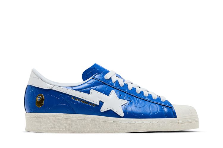 Кроссовки BAPE x Superstar Vintage 'Blue White', синий
Кроссовки BAPE x Superstar Vintage 'Blue White', синий