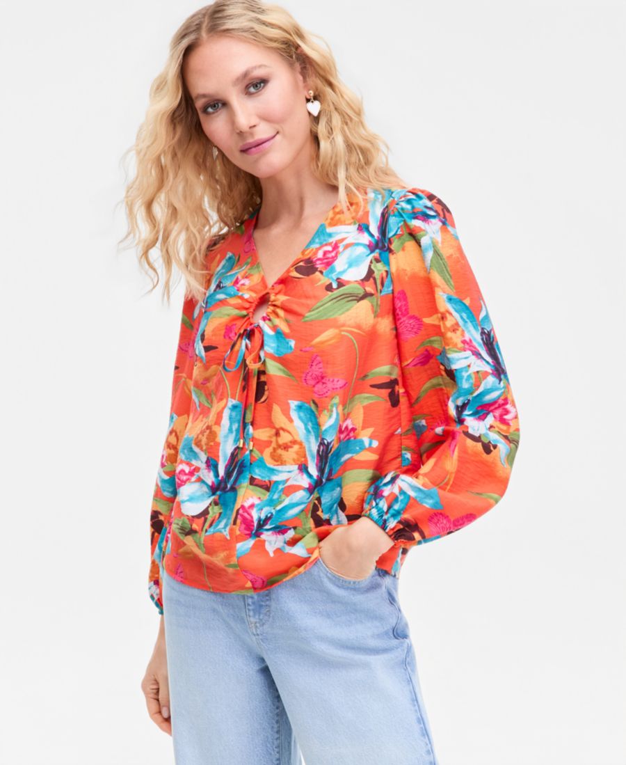 Женская блузка с цветочным принтом и вырезом-капелькой, эксклюзивно для Macy's INC International Concepts, Calla Bouq Red
Женская блузка с цветочным принтом и вырезом-капелькой, эксклюзивно для Macy's INC International Concepts, Calla Bouq Red