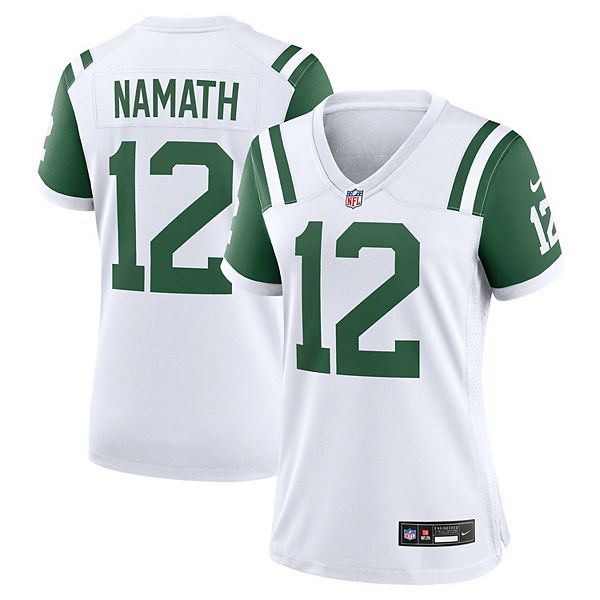 Женская футболка Joe Namath белая New York Jets классическая альтернативная игровая форма вышедшего из игры игрока Nike
Женская футболка Joe Namath белая New York Jets классическая альтернативная игровая форма вышедшего из игры игрока Nike