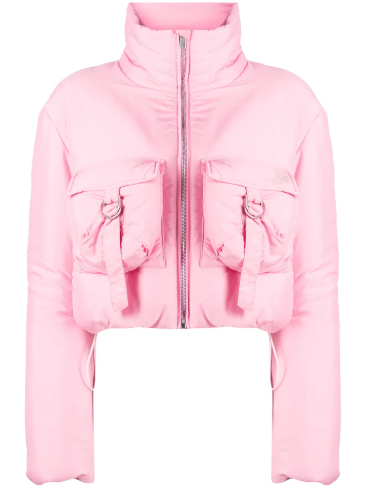 Blumarine укороченный пуховик с воротником-воронкой, розовый 
Blumarine укороченный пуховик с воротником-воронкой, розовый