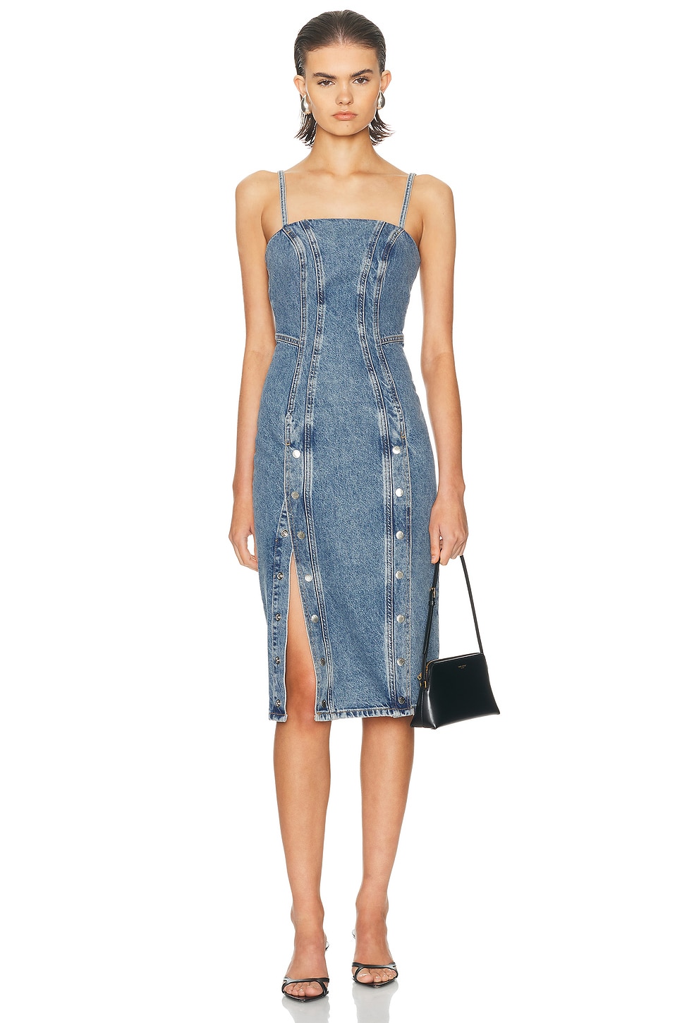 Цветное джинсовое платье миди на кнопках Fleur Du Mal, Acid Blue Denim
Цветное джинсовое платье миди на кнопках Fleur Du Mal, Acid Blue Denim