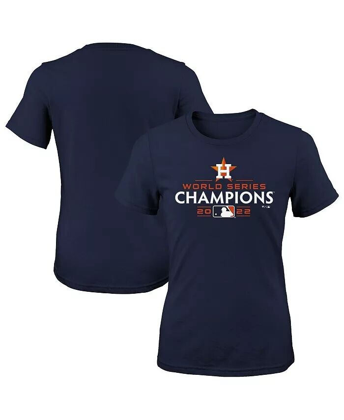 Футболка с логотипом чемпионов Мировой серии Big Girls Navy Houston Astros 2022 Fanatics
Футболка с логотипом чемпионов Мировой серии Big Girls Navy Houston Astros 2022 Fanatics