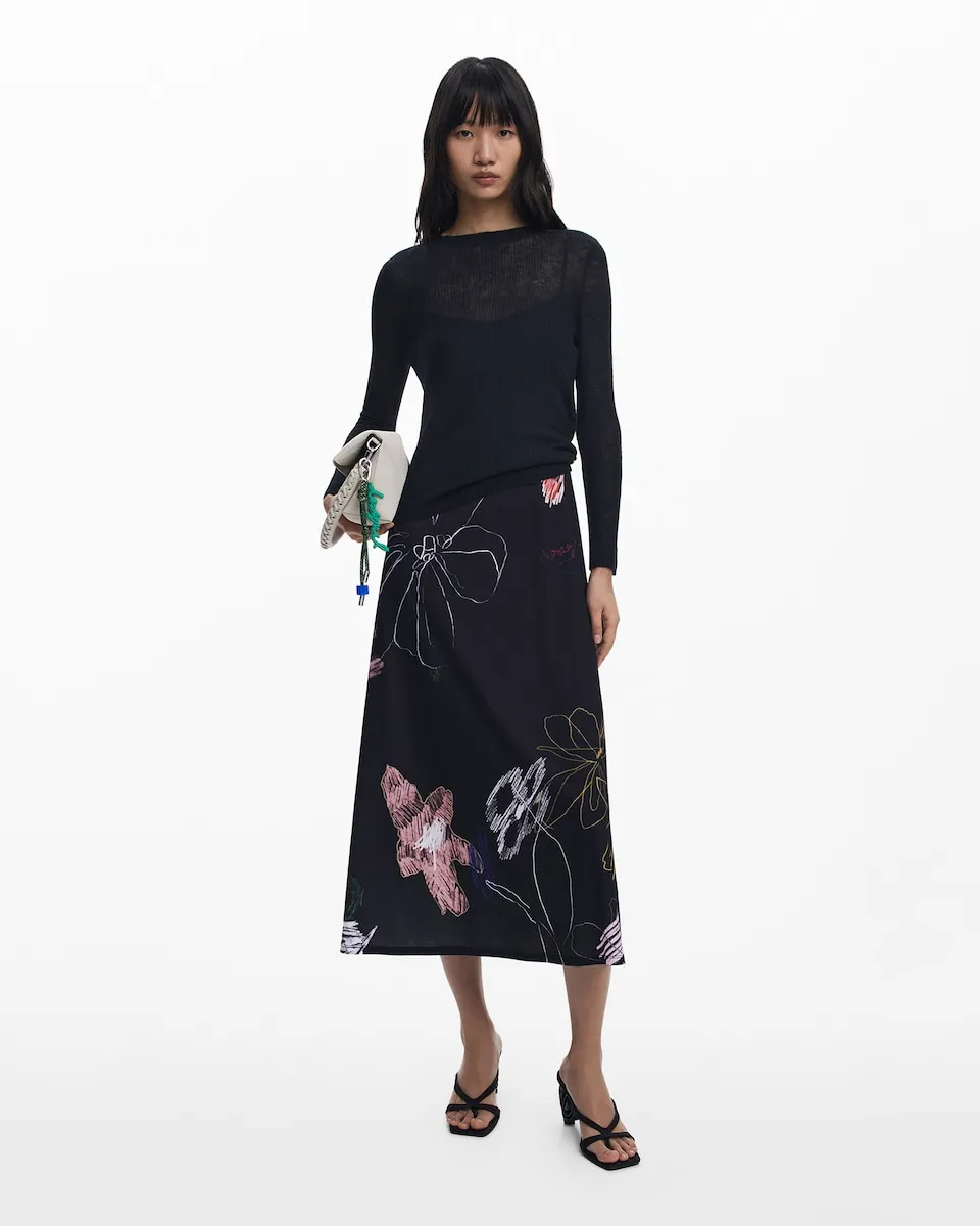 Платье 2 в 1 с принтом Desigual, черный
Платье 2 в 1 с принтом Desigual, черный