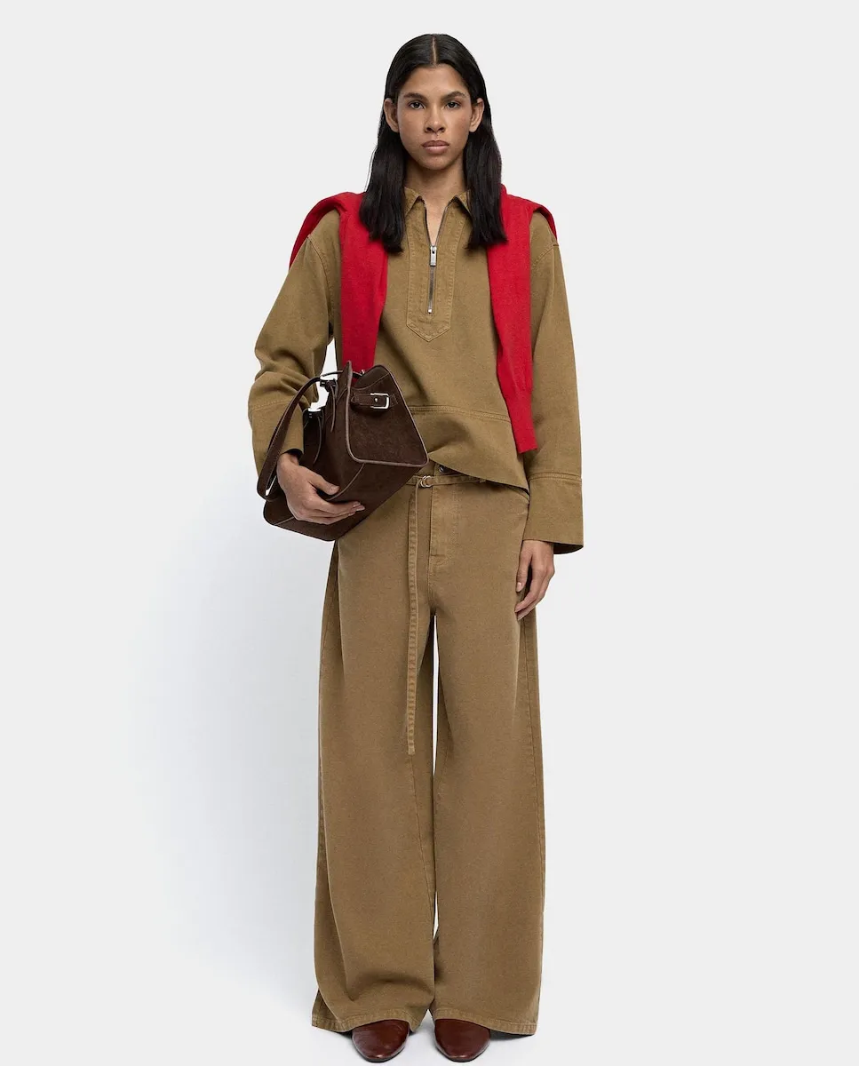 Женские прямые джинсы с широкими штанинами и карманами Parfois, коричневый
Женские прямые джинсы с широкими штанинами и карманами Parfois, коричневый