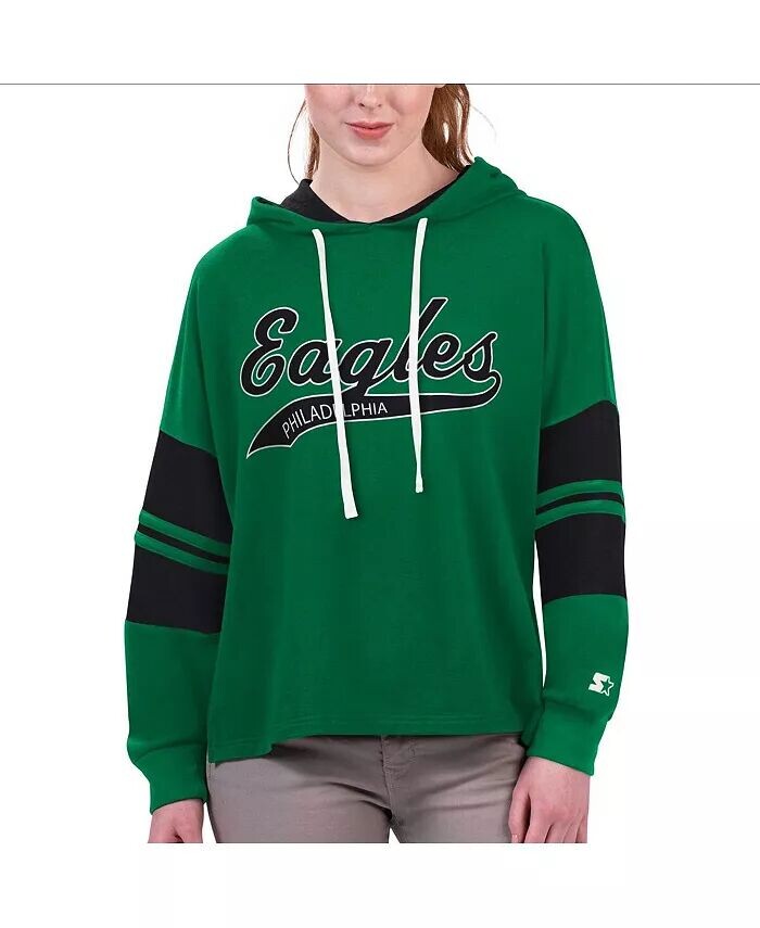 Женская футболка с капюшоном Kelly Green Philadelphia Eagles Bump and Run с длинным рукавом Starter
Женская футболка с капюшоном Kelly Green Philadelphia Eagles Bump and Run с длинным рукавом Starter