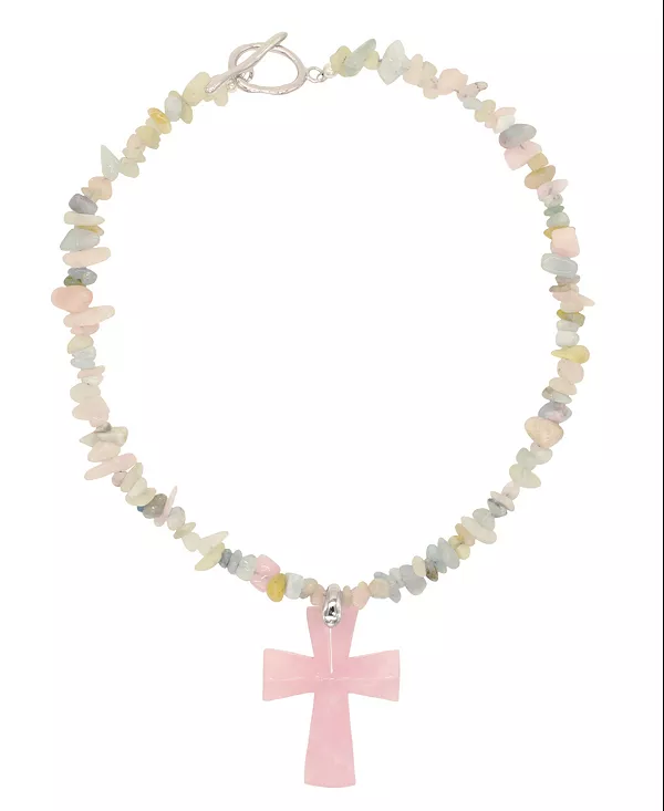 Ожерелье с подвеской-крестиком из розового кварца, 15,7 дюйма Velvet Luna, pink
Ожерелье с подвеской-крестиком из розового кварца, 15,7 дюйма Velvet Luna, pink