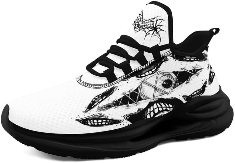 Готические кроссовки для мужчин и женщин, спортивная обувь в стиле Дарк Арт с черепом, легкие сетчатые кроссовки, панк-стритвир, беговые кроссовки Awsole, белый/черный
Готические кроссовки для мужчин и женщин, спортивная обувь в стиле Дарк Арт с черепом, легкие сетчатые кроссовки, панк-стритвир, беговые кроссовки Awsole, белый/черный
