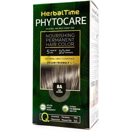 Стойкая краска для волос Phytocare, цвет пепельно-русый 8A Herbal Time
Стойкая краска для волос Phytocare, цвет пепельно-русый 8A Herbal Time