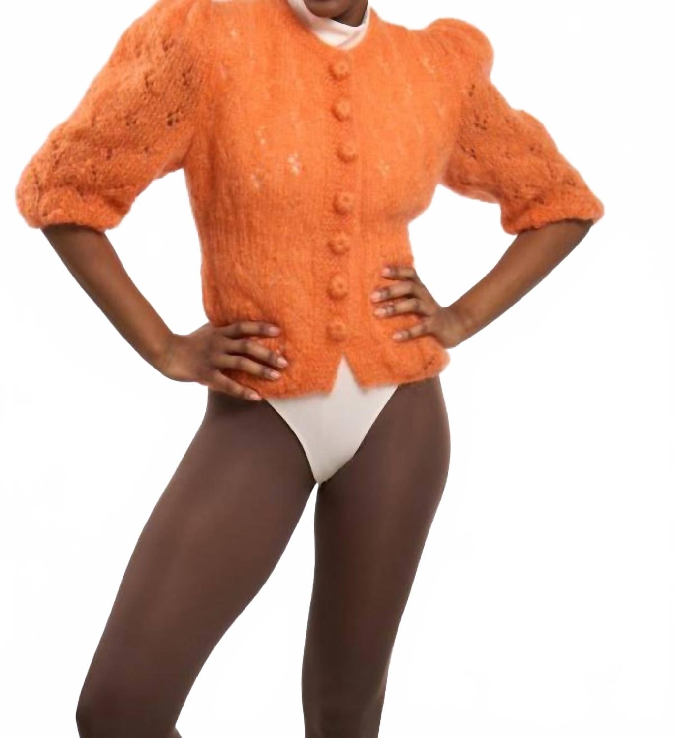 Maridruna Вязаный кардиган Fiona из мохера, оранжевый
Maridruna Вязаный кардиган Fiona из мохера, оранжевый