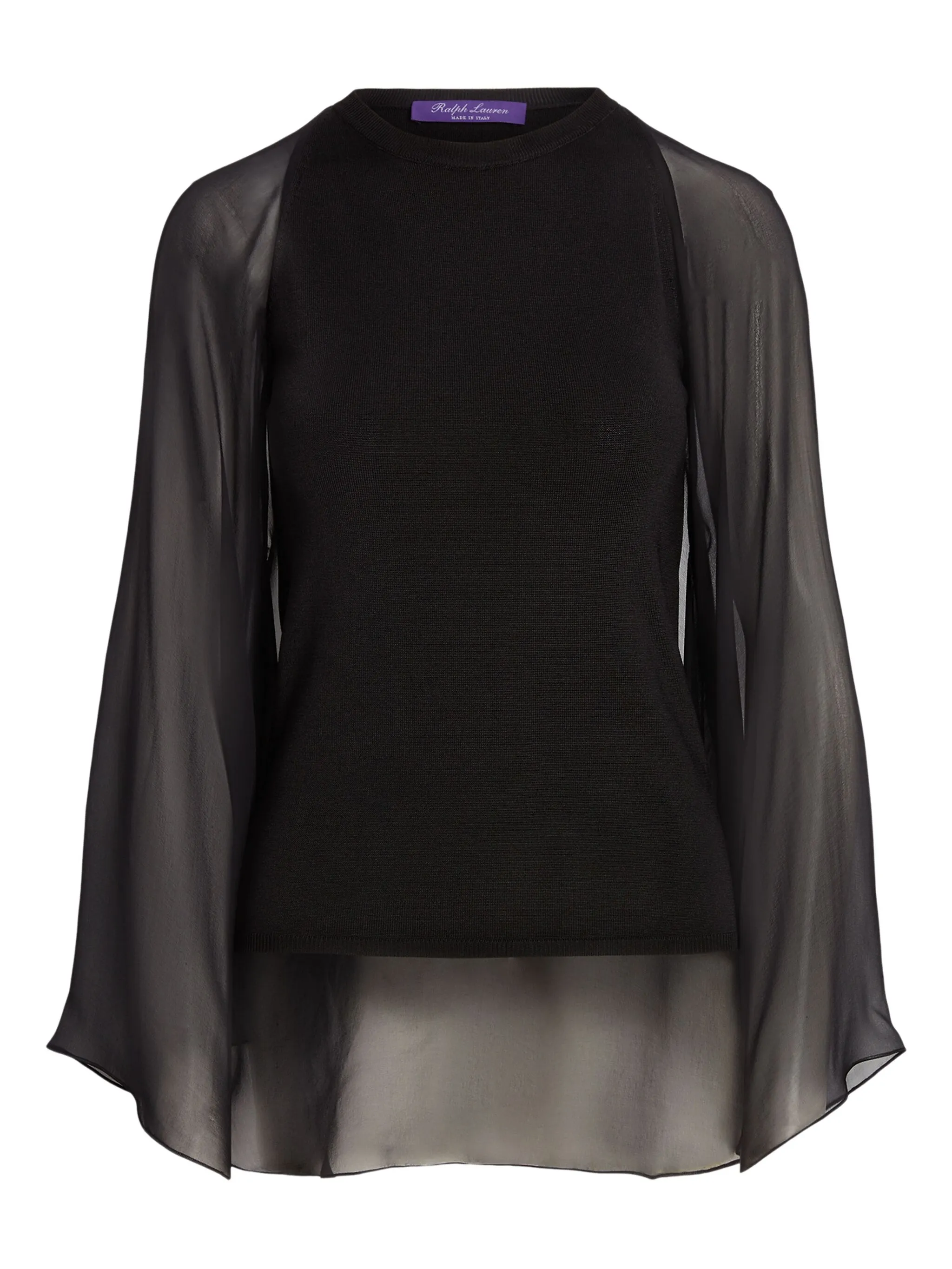 Топ с круглым вырезом Ralph Lauren Collection, черный
Топ с круглым вырезом Ralph Lauren Collection, черный