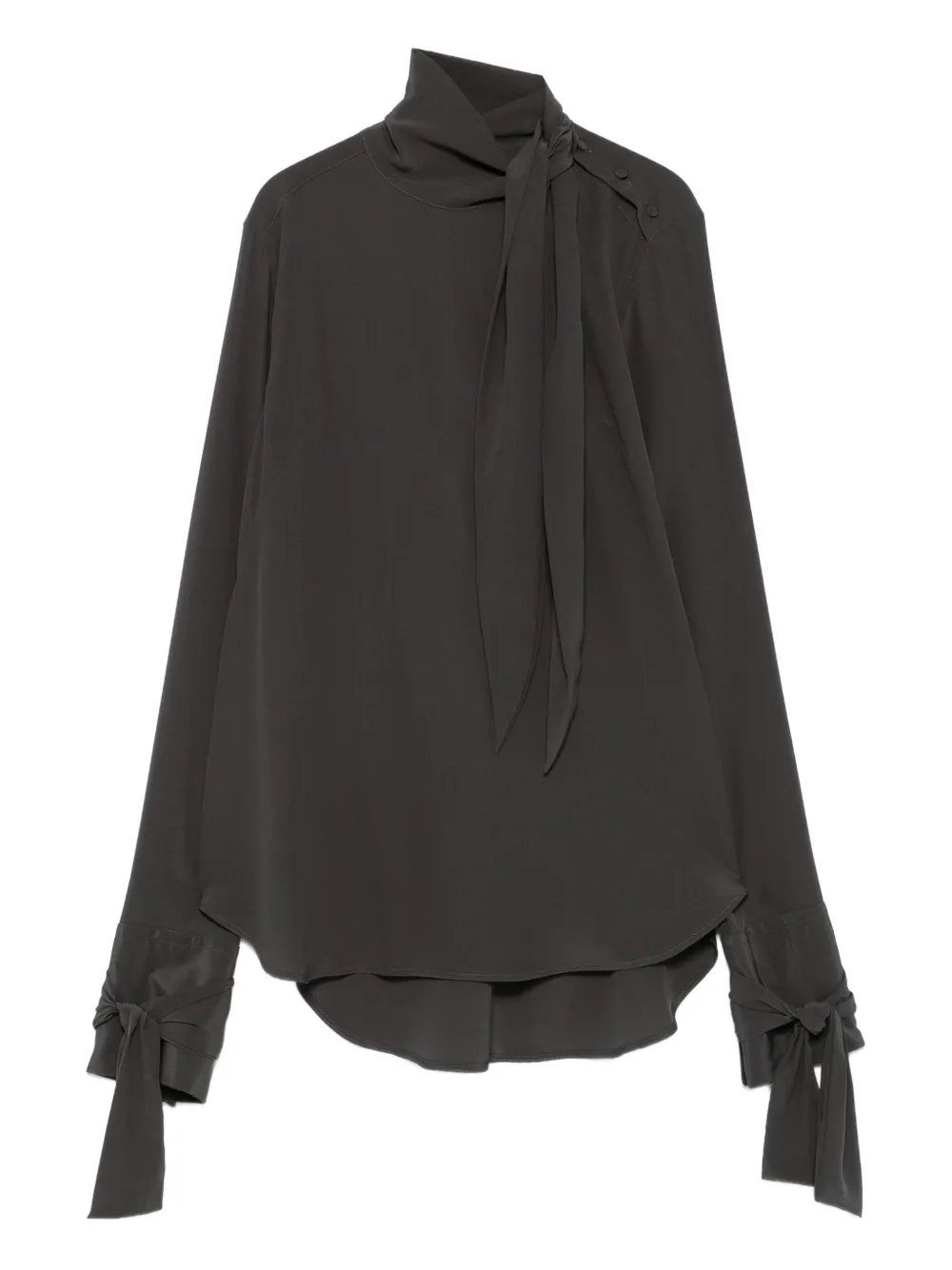 Шелковый топ с завязками Ermanno Scervino, зеленый
Шелковый топ с завязками Ermanno Scervino, зеленый