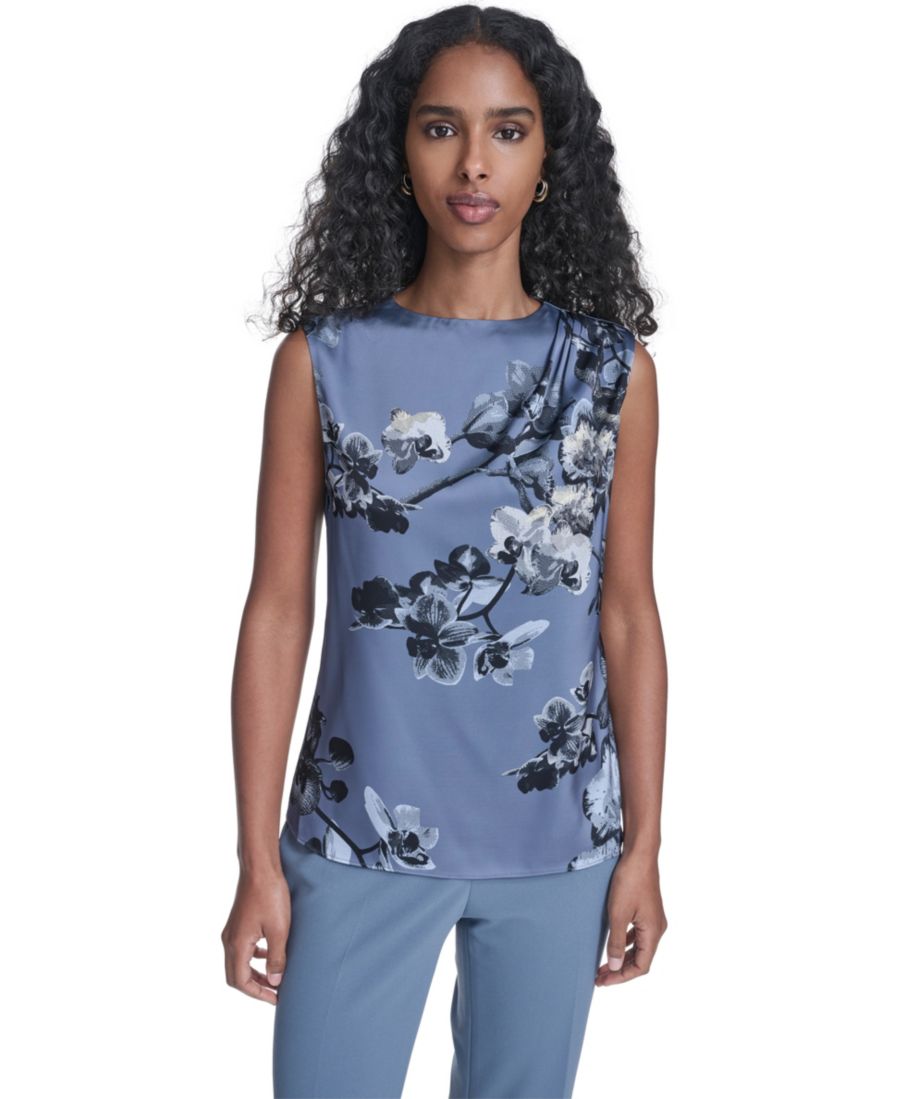 Укороченный топ без рукавов с высоким воротником Calvin Klein, Flint/Black Multi
Укороченный топ без рукавов с высоким воротником Calvin Klein, Flint/Black Multi