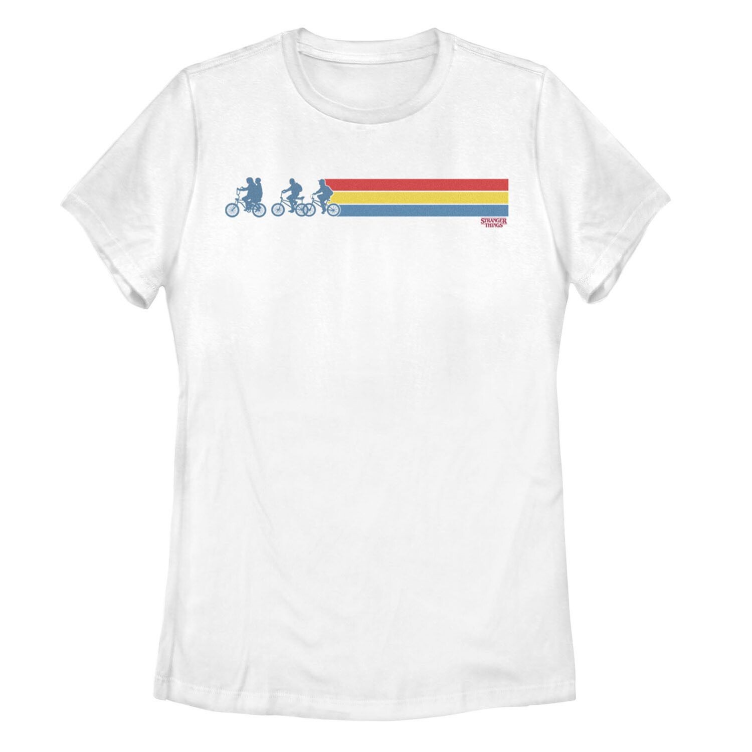 Футболка с силуэтами и графическим рисунком в полоску в стиле ретро для юниоров «Очень странные дела» Licensed Character