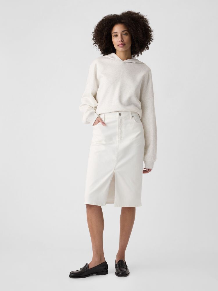 Джинсовая юбка миди Gap, белый
Джинсовая юбка миди Gap, белый